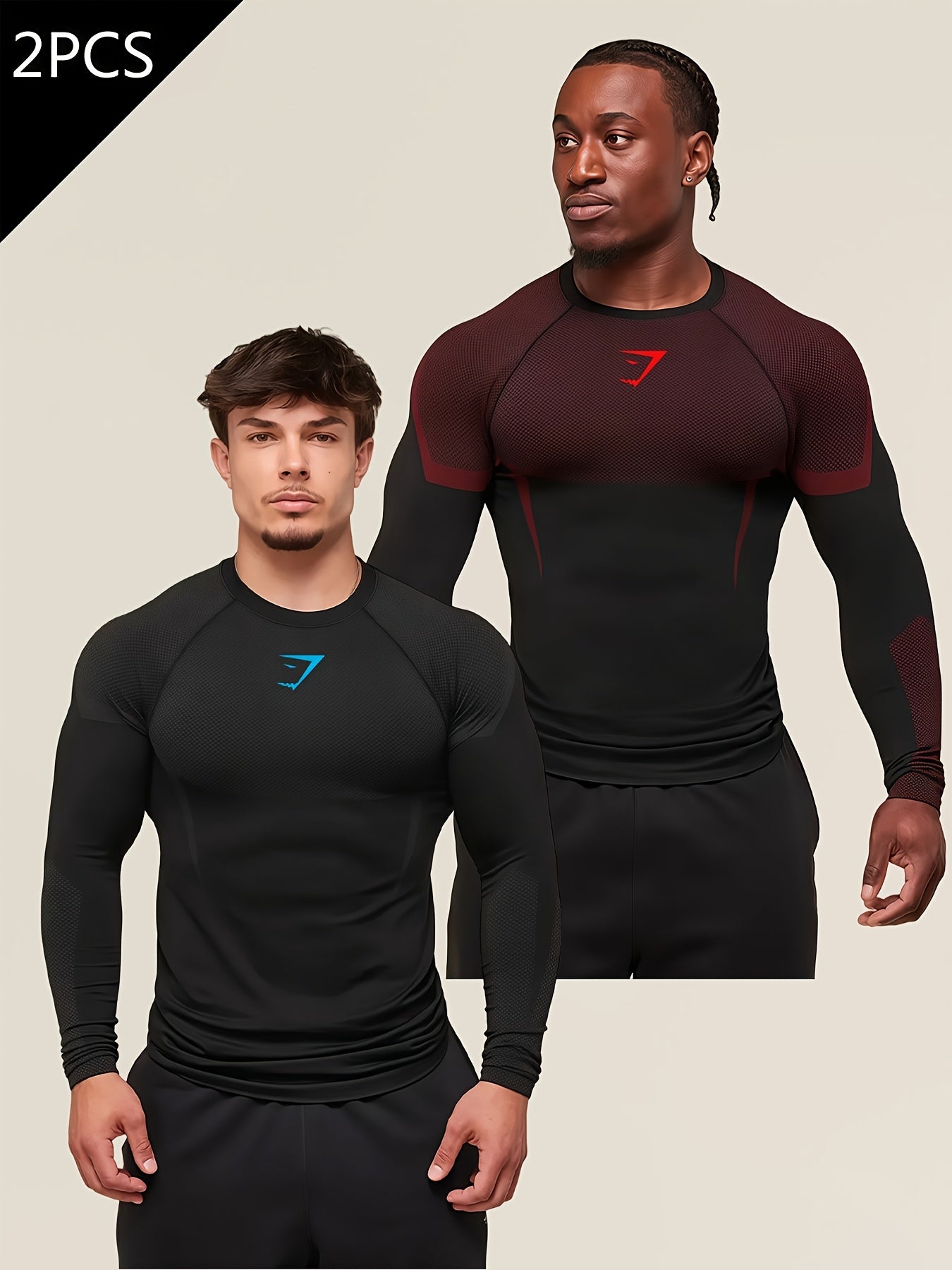 Camiseta de Compresion Superheroe Roja 2 Pares