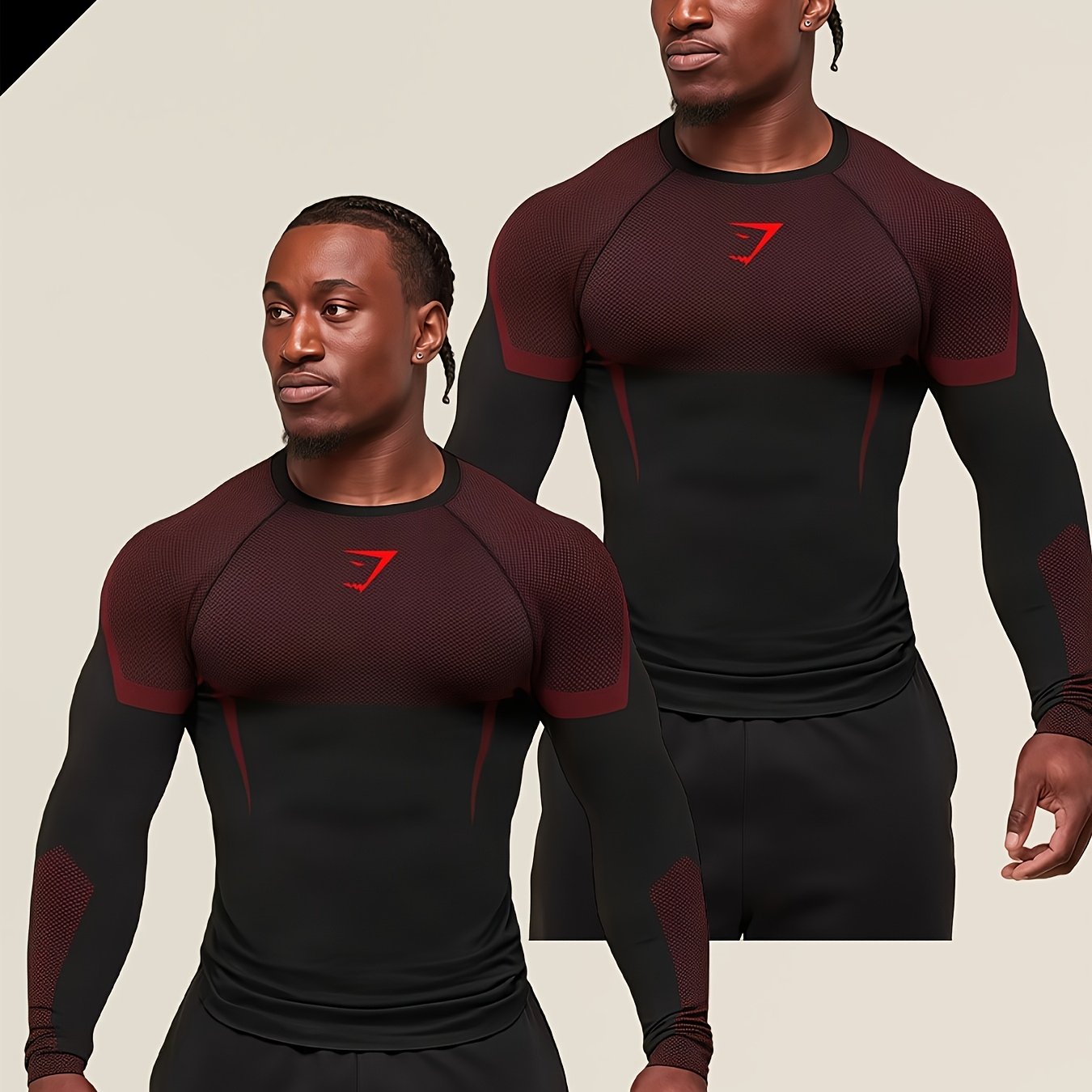 Camiseta de Compresion Superheroe Roja 2 Pares