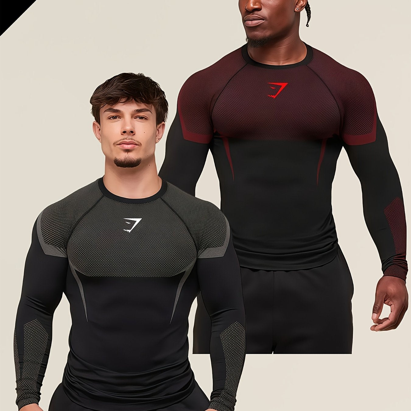 Camiseta de Compresion Superheroe Roja 2 Pares