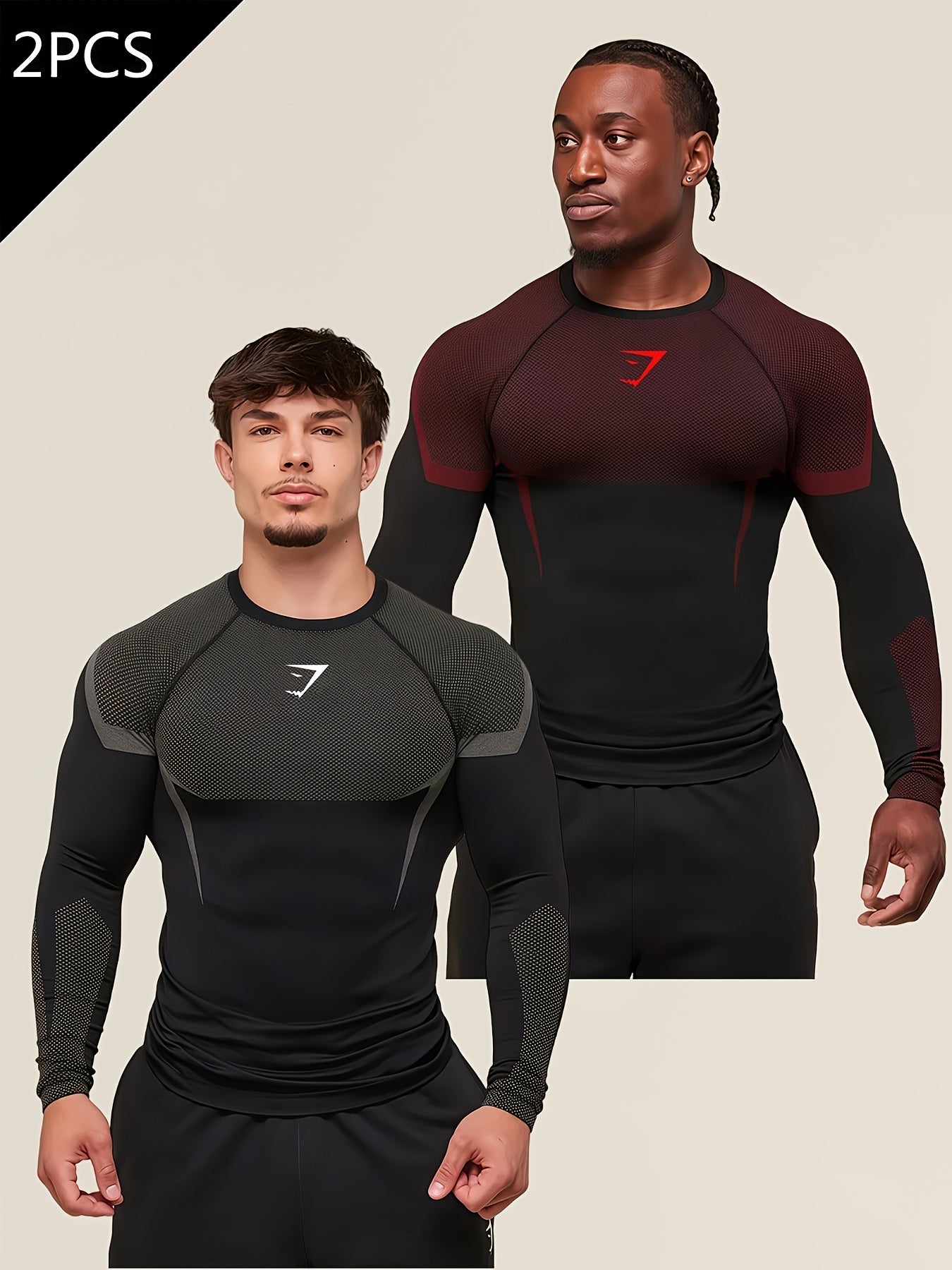 Camiseta de Compresion Superheroe Roja 2 Pares